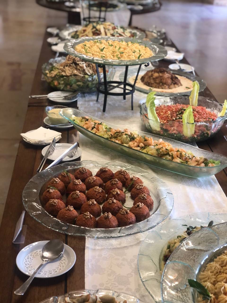 Buffet table and presentation