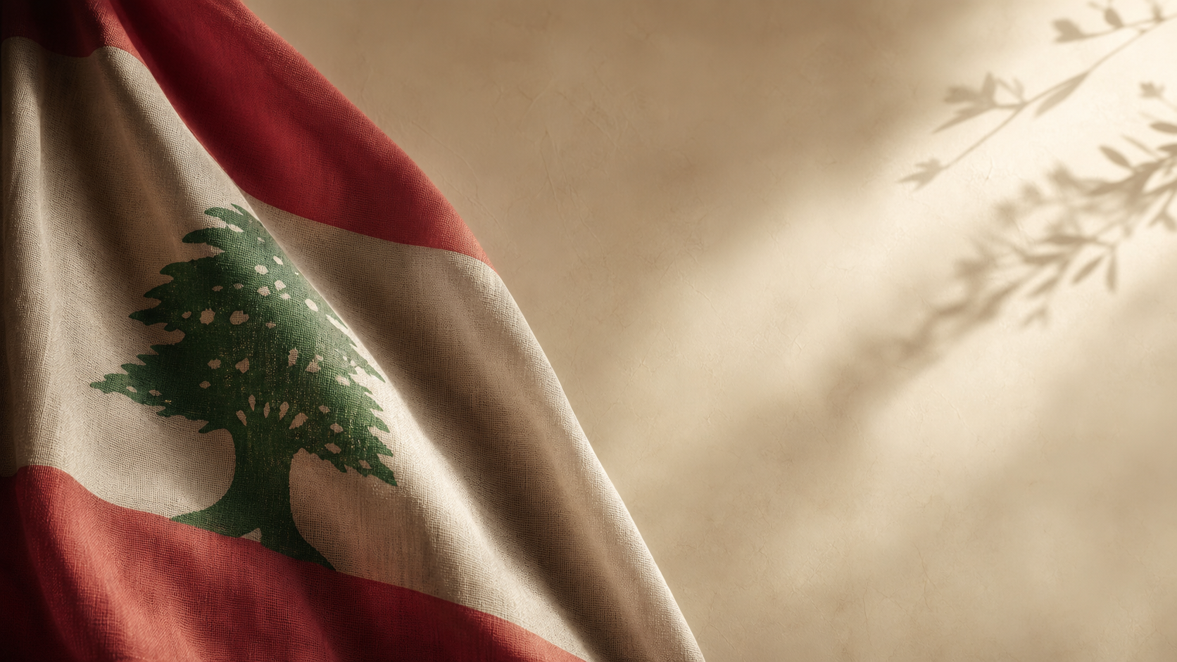 Lebanese flag symbolizing the Civil War period
